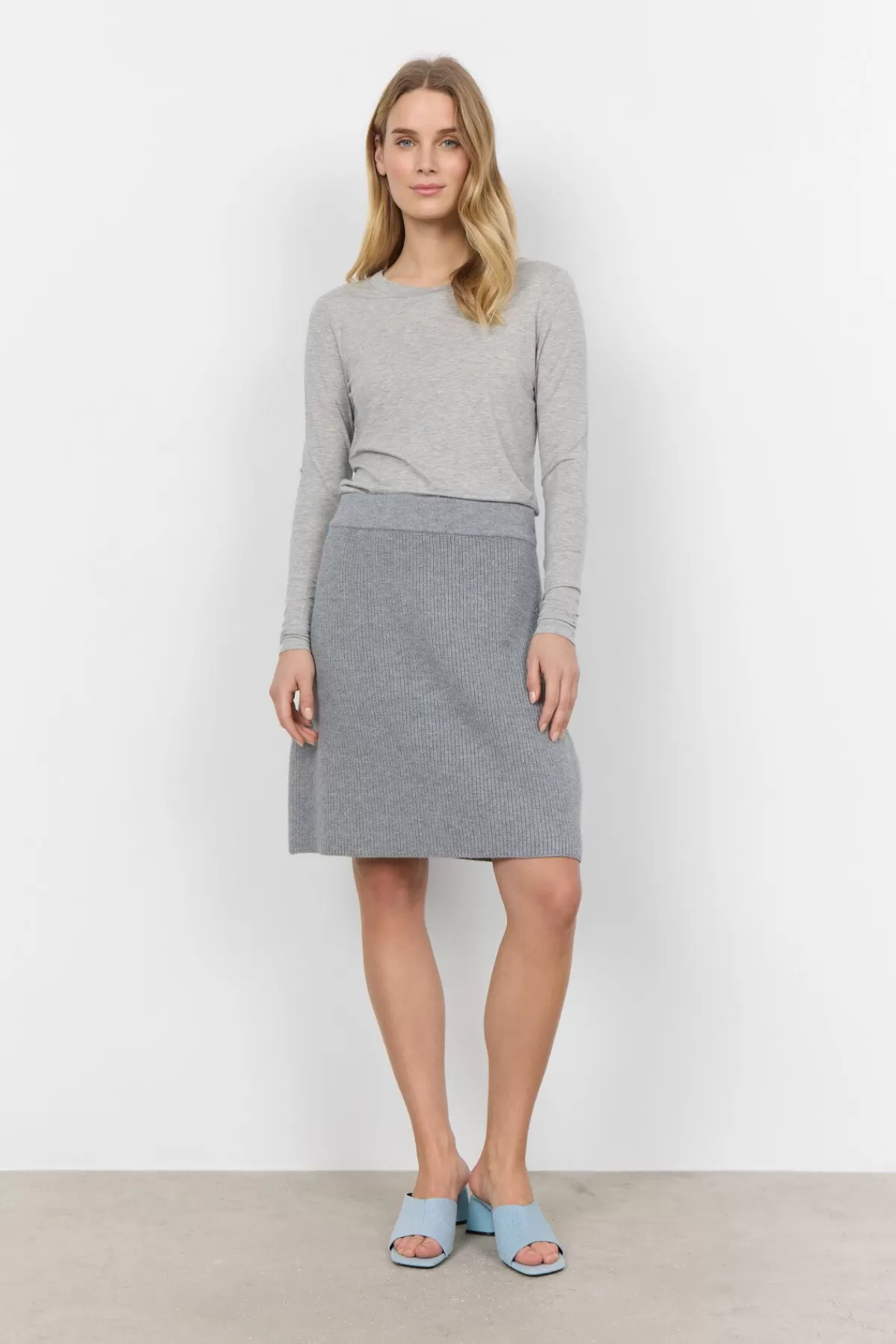 Soyaconcept T-Shirts And Tops-SC-TAMAR 1 T-shirt Light grey