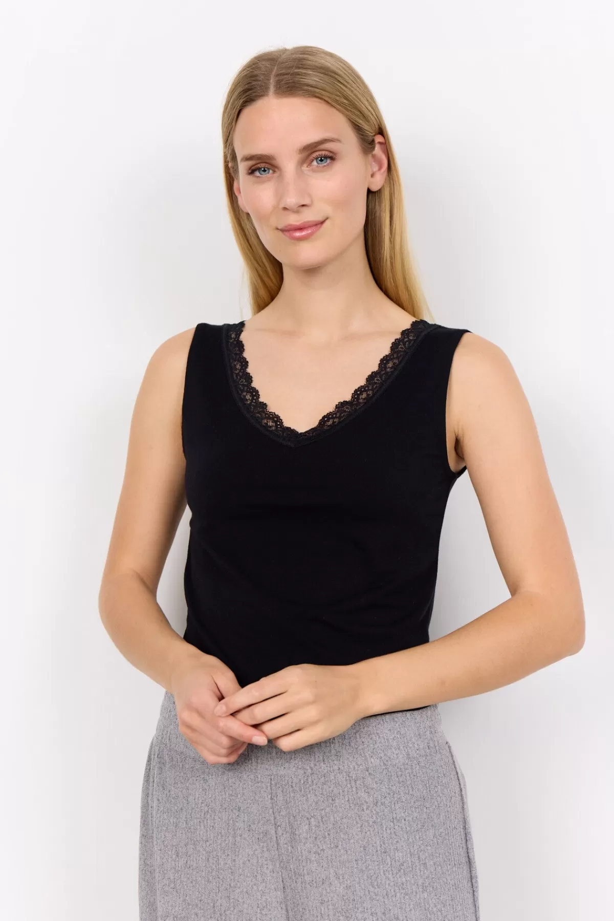 Soyaconcept T-Shirts And Tops-SC-TAMAR 6 Top Black