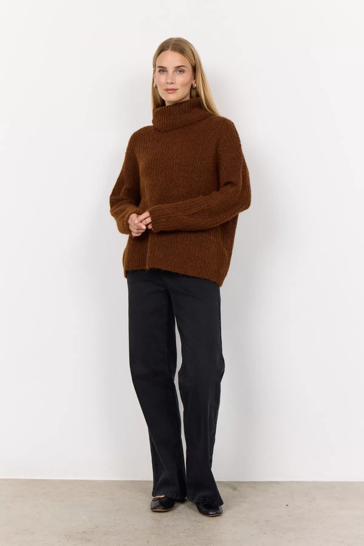 Soyaconcept Knitwear-SC-TORINO 2 Pullover Brown