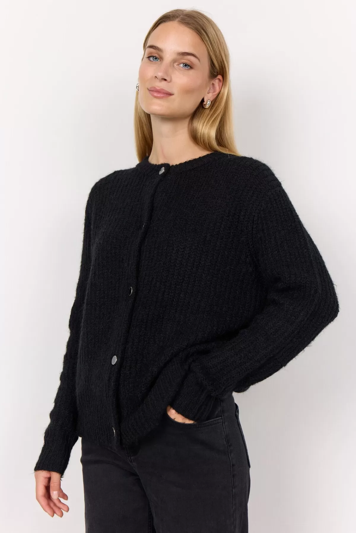 Soyaconcept Knitwear | Cardigans-SC-TORINO 9 Cardigan Black