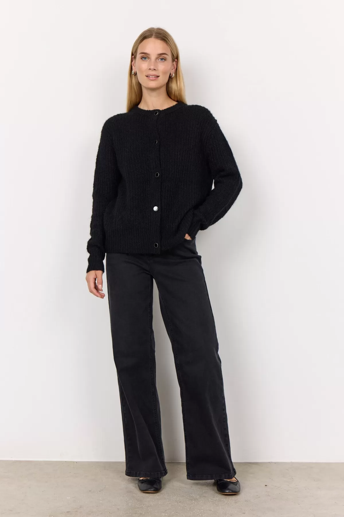 Soyaconcept Knitwear | Cardigans-SC-TORINO 9 Cardigan Black