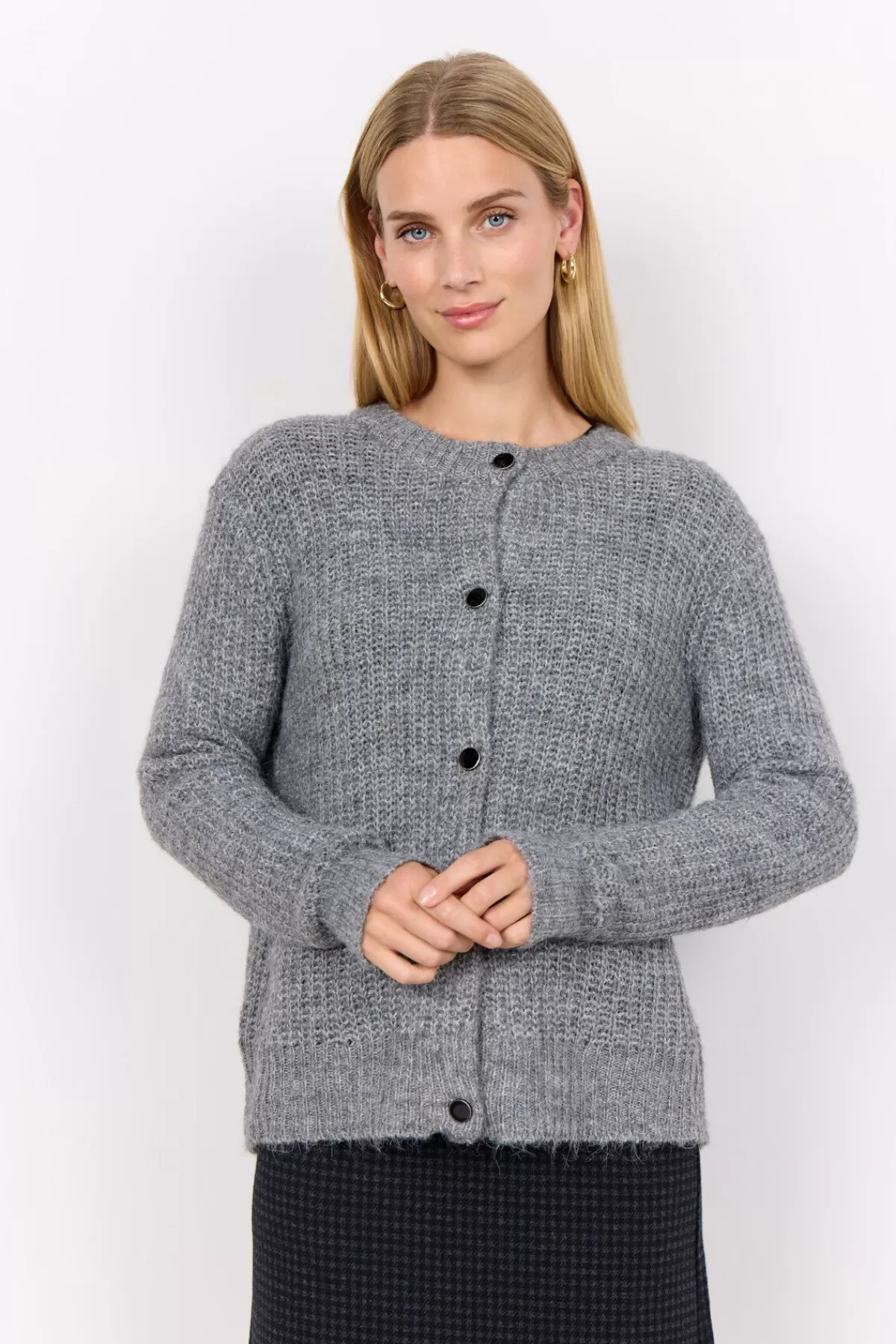 Soyaconcept Knitwear | Cardigans-SC-TORINO 9 Cardigan Grey