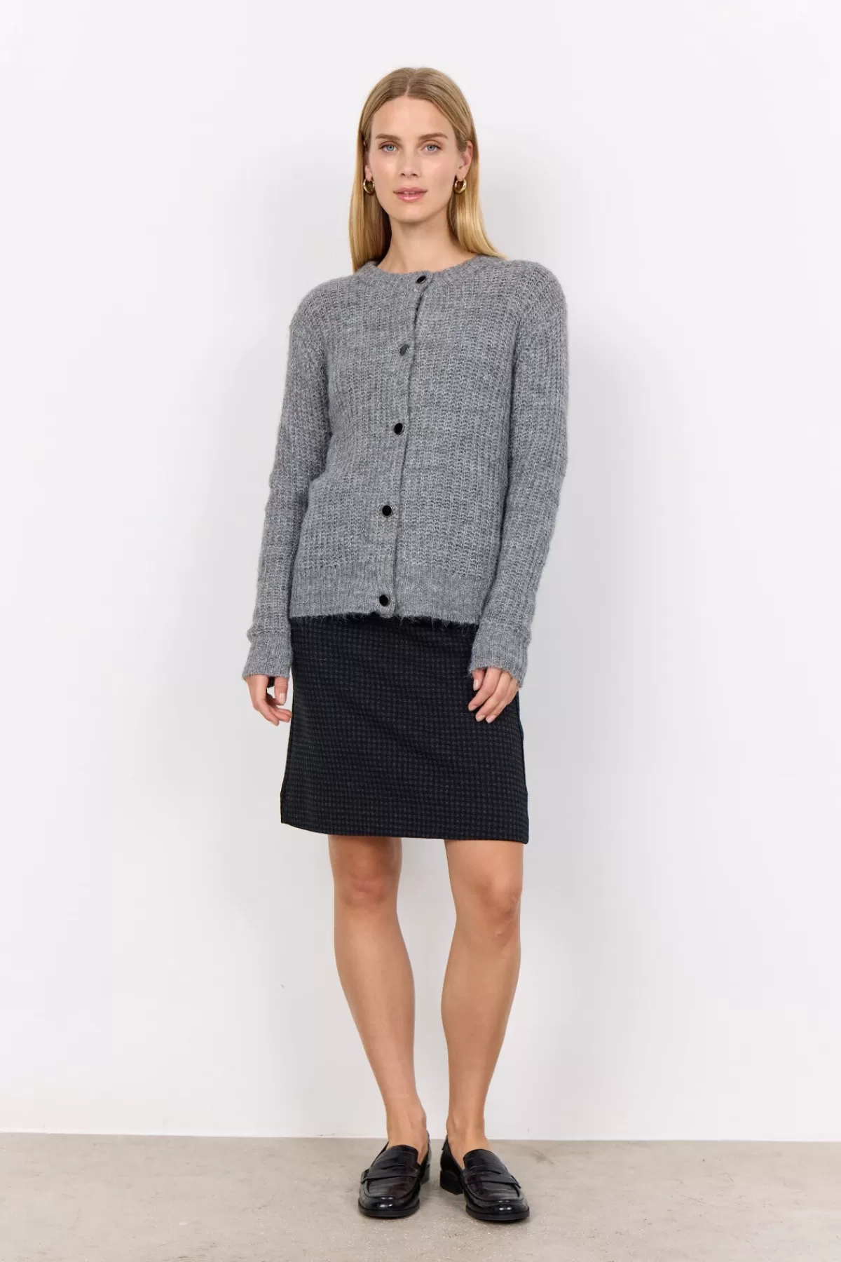 Soyaconcept Knitwear | Cardigans-SC-TORINO 9 Cardigan Grey